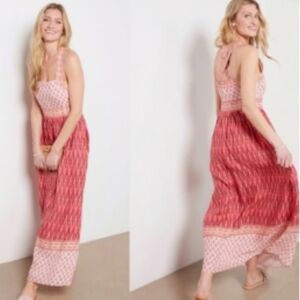 Faherty Women's Gracie Maxi Dress - Pink Gobi Floral - Linen Size XS